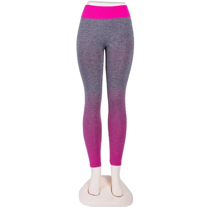 

Custom Ladies Sexy Tight Fitness Bottom Workout Sport Leggings Clothing Gradient Yoga Pants Gym wear