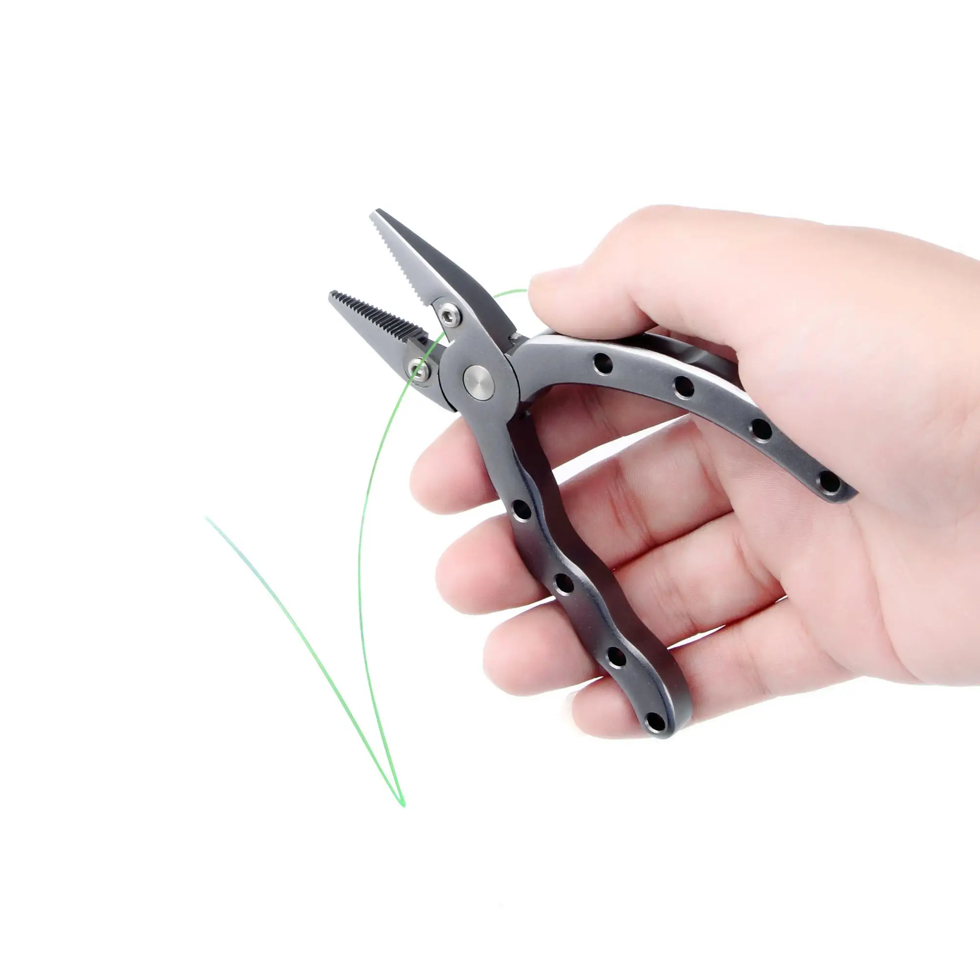 X19 Mini Fly Fishing Pliers Aluminum Tools With Sheath And Lanyard 4