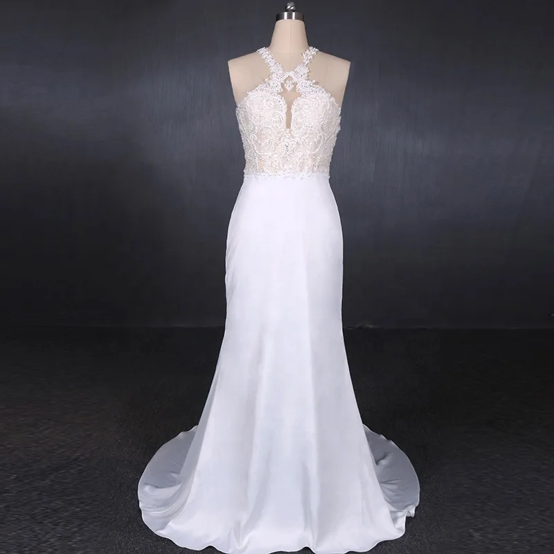  Bridal  Dress  2019  Newest Elegant Sweetheart Mermaid  Crepe 