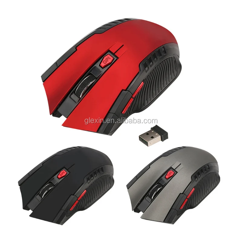 2.4GHz 2000DPI USB Wireless Optical Gaming Mouse For 6Buttons PC Laptop Desktop 