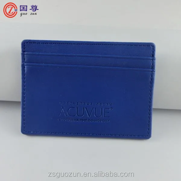 Slim Wallet / Black Genuine Real Leather / Minimalist Credit Card Case / Holder