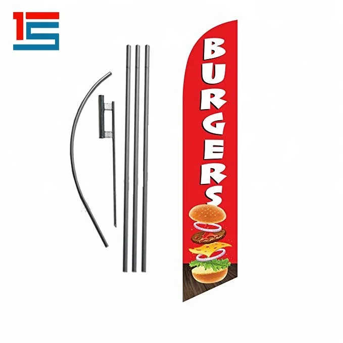 Burgers 15ft Feather Banner Swooper Flag Kit Buy Cheap Custom