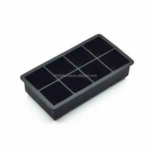 Benhaida Large Size Ice Cube Tray 8 Cavity Silicone Ice Cube Mold for Whiskey