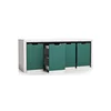 Concise functional panel extension desk combine-unit with 4 Trolleys for School