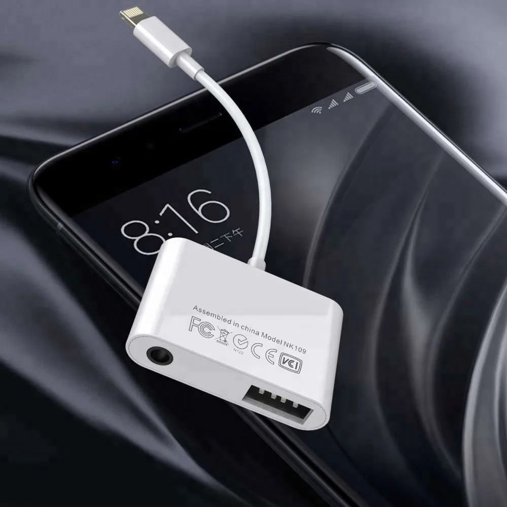 Light-ning to USB Camera Adaptor for iPhone/ iPad - ANKUX.COM