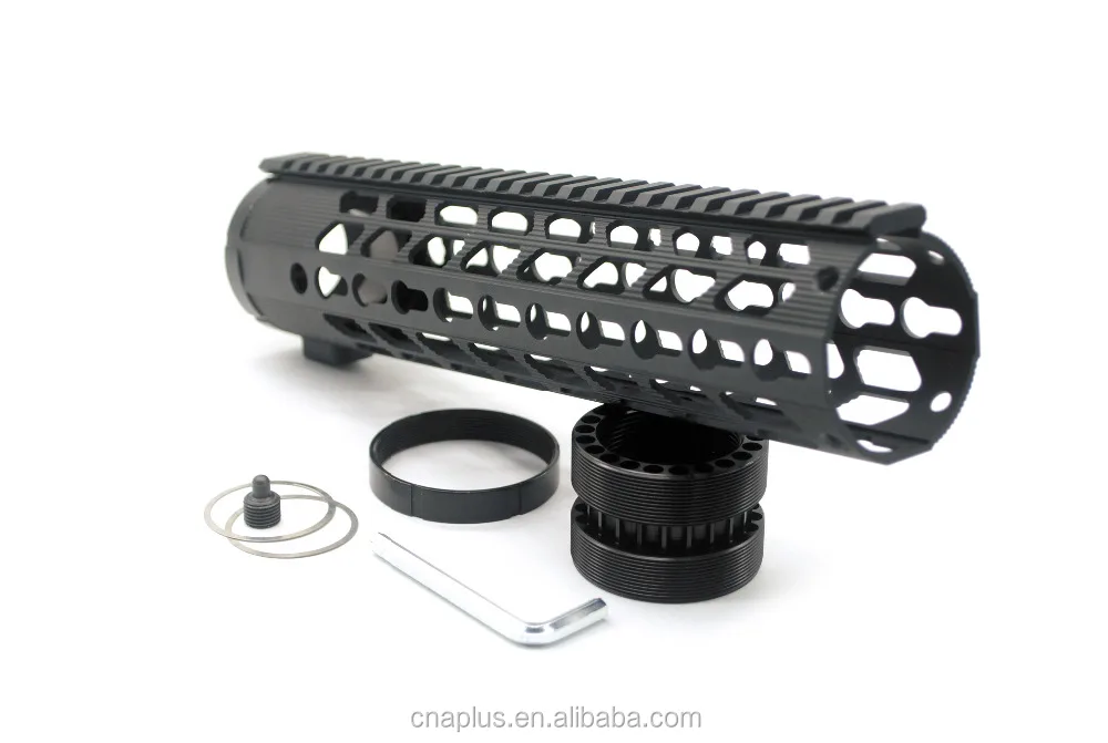 
Black 10 Inches Ultralight Free Float Keymod Handguard for .308/7.62 Rifle with Rail Mount System fits AR-10 and LR_308 