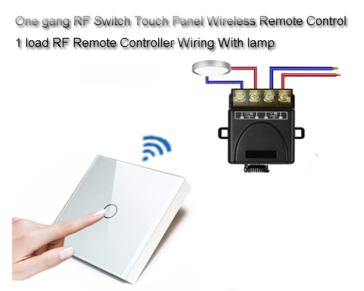 Dc Battery Powered 1 To 4 Gang Rf Remote Control Transmitter Touch