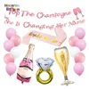 Pop the Champagne She's Changing Her Name Banner for Bridal Shower, Bachelorette Party Decorations Supplies Balloons Sash KK185