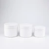 Wide mouth recycled eco-friendly face cream jar 50g Opal white glass cosmetic jar