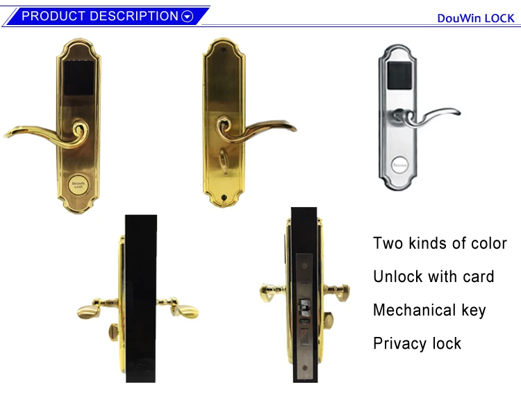 Hotel Card Lock One Way Hotel Room Card Lock System For Wooden