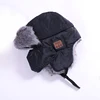Amazon Trending Hot Sale Soft Warm Earflap Winter Hat With Blue tooth Earphones Ski Face Mask Hat