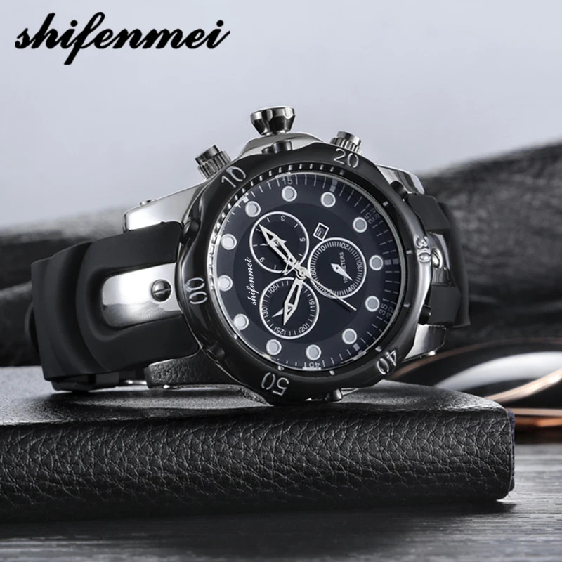 Alloy fashion waterproof relojes shifenmei S1073 OEM custom logo quartz watches men wrist