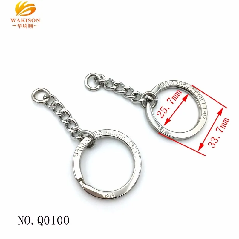 Custom Designs Ecofriendly Key Chain Parts Metal Key Ring With Chain