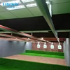 Shooting driving range target stand system with triangular positioning sensor
