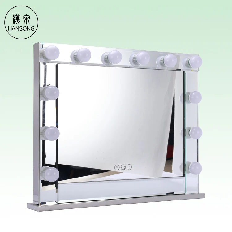 

Hollywood Style Dresser Lamp Makeup Mirror Touch Screen Dimmable Vanity Mirror Mirror With 12 led Bulbs, Customized color