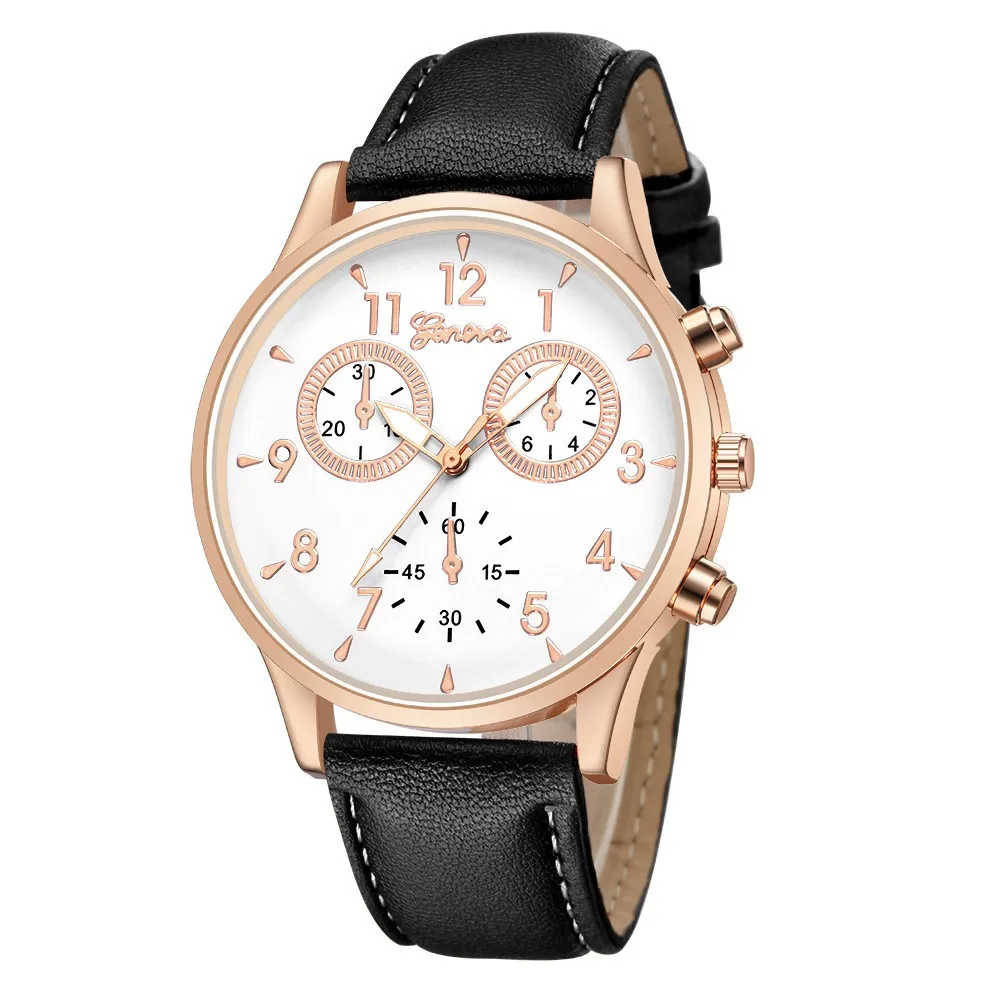 geneva new arrival watch fashion leather wristwatch ultrathin