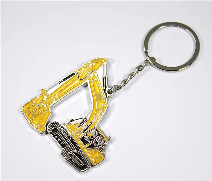 High Quality Metal Excavator Shape Keychain Bulldozer Keychain Factory Buy Excavator Keychain