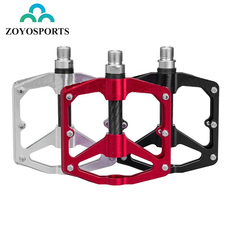 

ZOYOSPORTS MTB Bike Bicycle Hollow Sealed DU Bearing Pedals Ultralight CNC Aluminum Alloy Cycling Non-slip Cleat Bike pedal, Black;red;silver or as your request