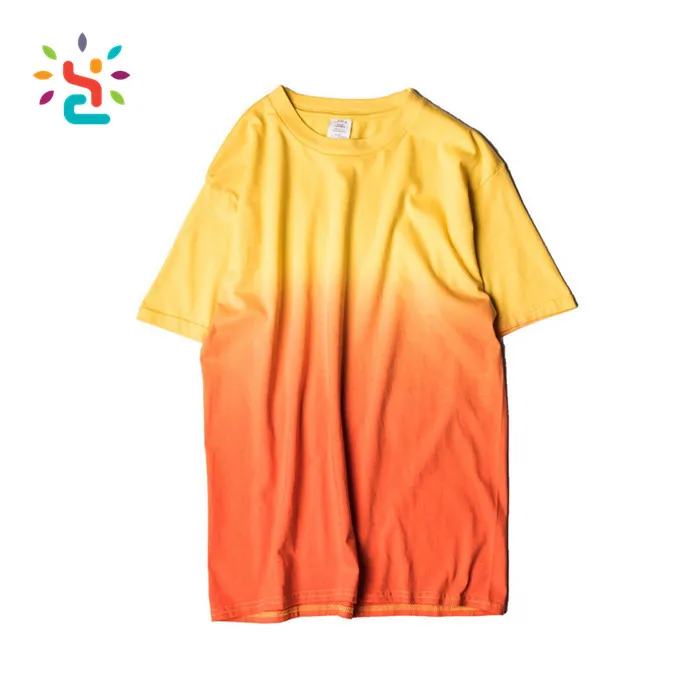 

Custom dip dye T shirt Men Gradient color GYM swag Clothes Stock Hip Hop Short Sleeve tie dye Tshirt streetwear biker tees, Yellow