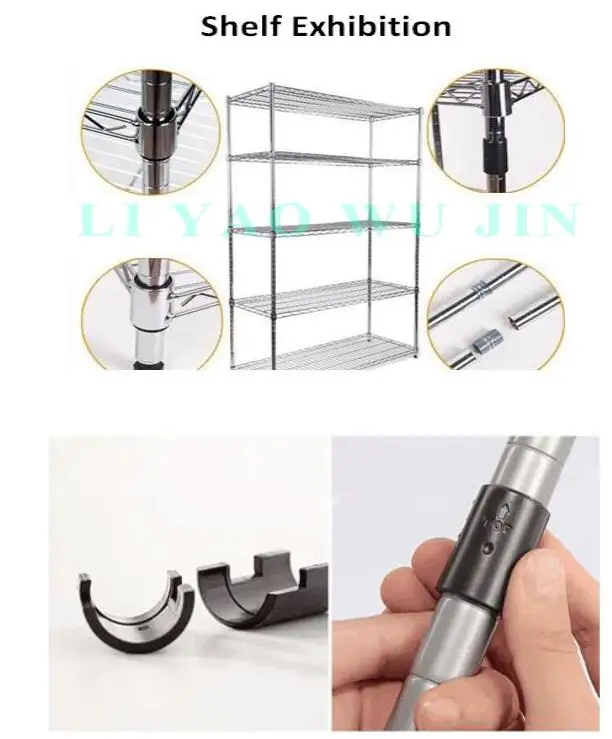 Durasteel Wire Shelving Shelf Lock Black Clips Use For 38mm Tube Fixed