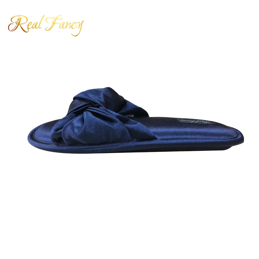 navy blue slippers womens