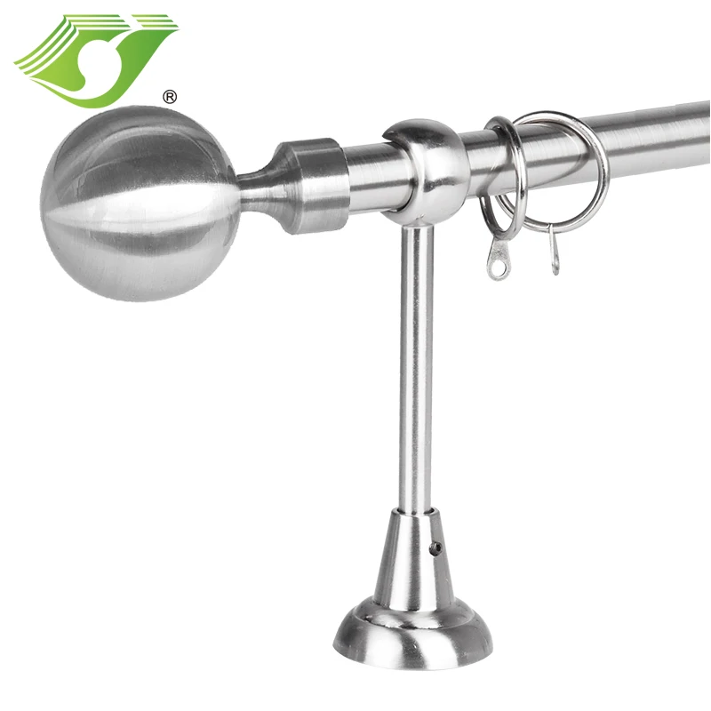 Drapery Hardware Modern Curtain Rod Stainless Steel Rod End Buy