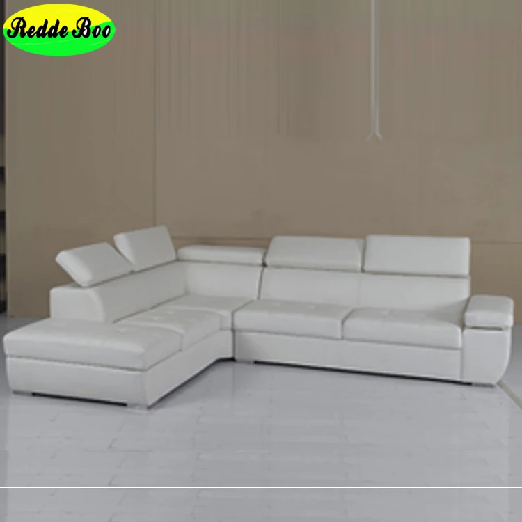 White Leather 8 Seater Sofa Set Corner Sofas