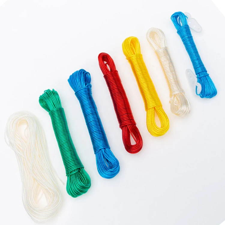 10m/15m/20m Travel Portable Clothesline Wire Rope Pvc Clothes Line