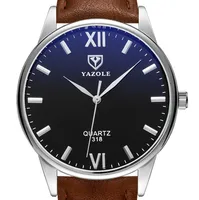 

Men Luxury Fashion Luminous Display Leather Band Analog Quartz Wrist Watch