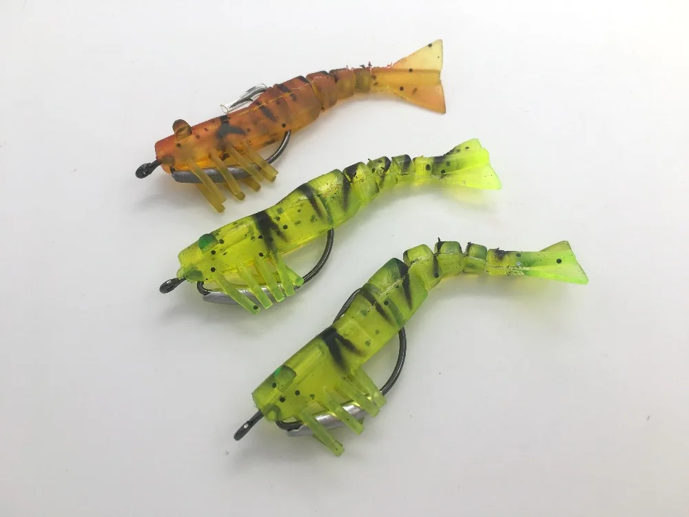 Oem Weiyu Live Soft Shrimp Lure Soft Plastic Swim Baits Prawns Lure