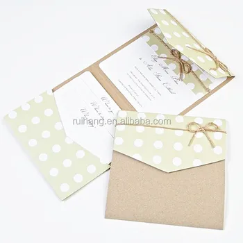 Fresh Colorful Green Kraft Paper Pocket Fold Wedding Invitations Colorful Green Kraft Paper Pocket Fold