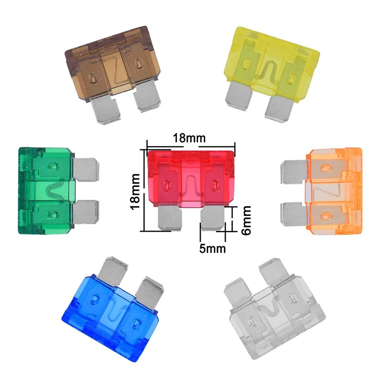 Car Truck Automotive Standard Blade Fuse Set 5 / 7.5 / 10 / 15 / 20 ...