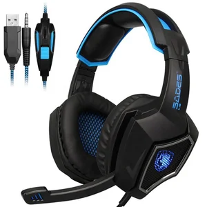 2019 New SADES L9 Gaming Double 3.5+USB Headphones With Microphone Headset Headphones Gaming