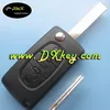 Commonly used car key with 2 buttons remote key shell with 433 mhz ID46 chip CE0536 blade with groove for peugeot 407 remote key