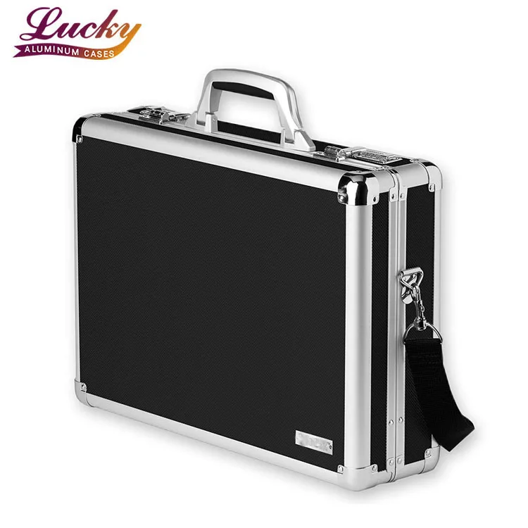 Aluminum Briefcase Combination Lock Organizer Attache Briefcase