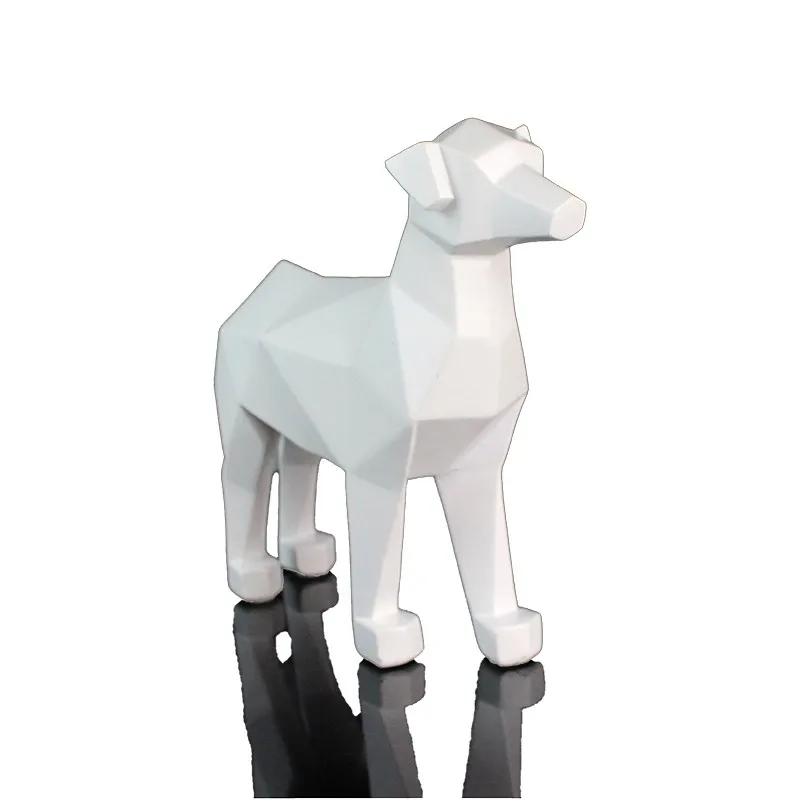 Dog Statue Decor Decorative Geometric SCULPTURE Home Decoration Nordic Style Resin Europe Artificial Animal supplier