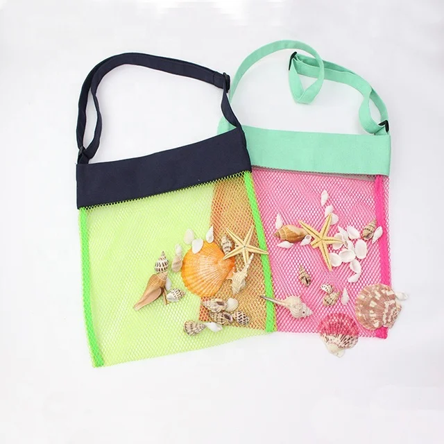 

Personalized Free Shipping Kids Mesh Seashell Bags, Customized color is available