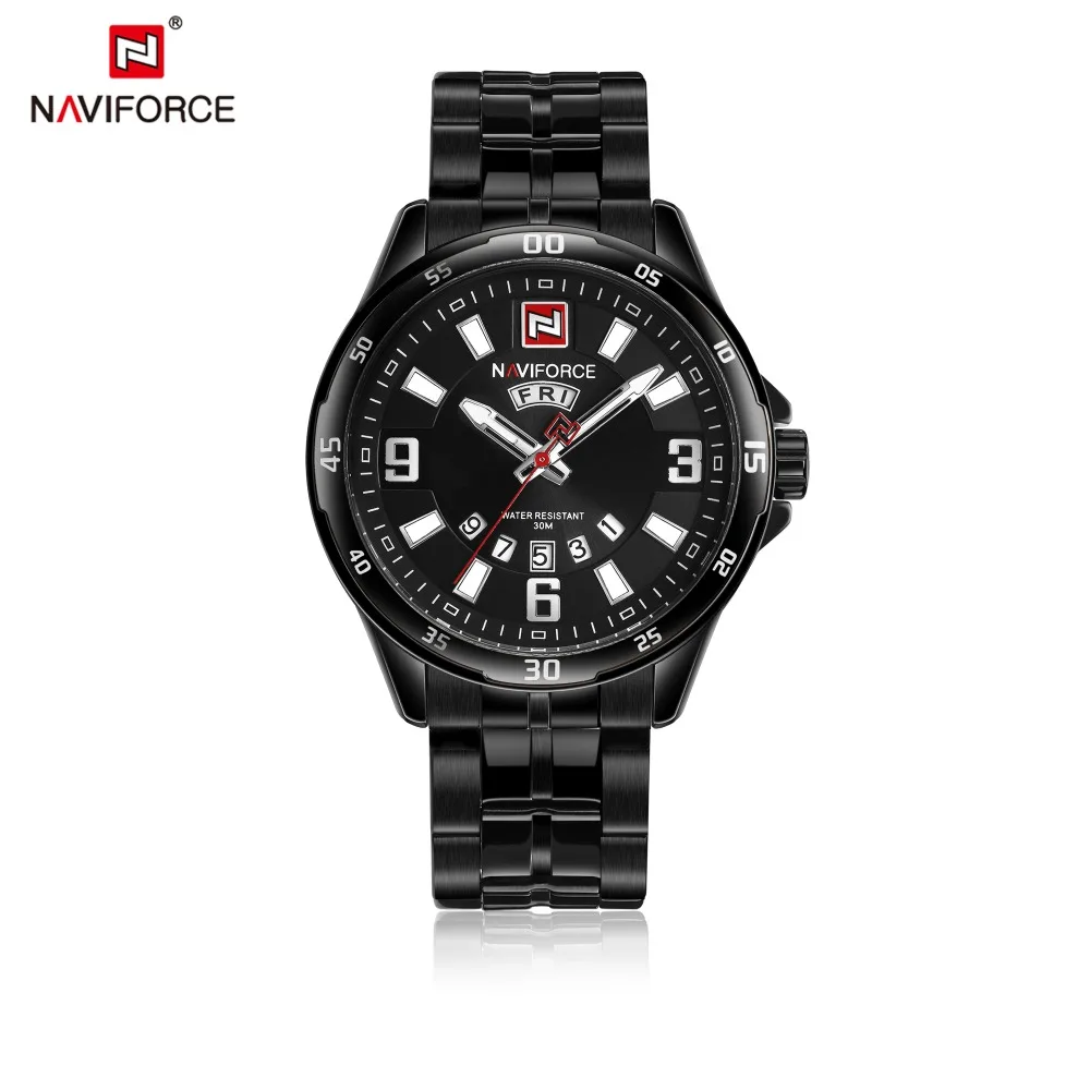 

NAVIFORCE 9106 Top Brand Analog Men Quartz Wristwatch Fashion Luminous Week Calendar Watches Men Relojes Hombre, 6 color for choice