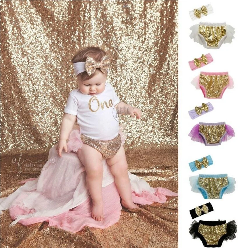 

Wholesale Summer Baby Ruffle Panties Infant Toddler Bloomer Sequin / Chiffon Ruffle White Bloomer, 30 colors