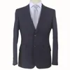 slim fit 2 buttons 2 pieces jacket and pants dark navy blue suit for men