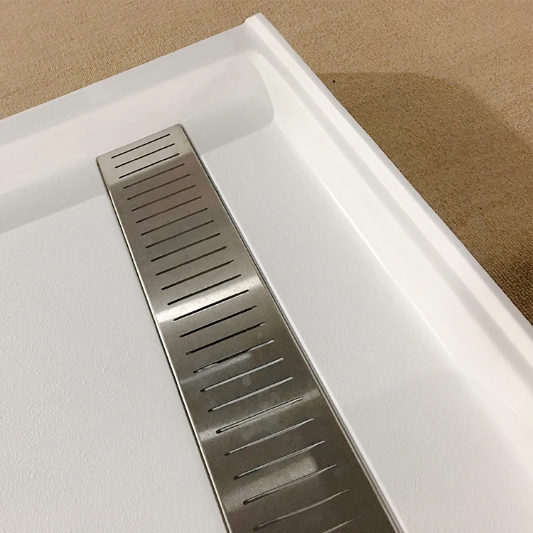 Decors White Sheet Molding Compound Shower Base 36in W X 60in L With