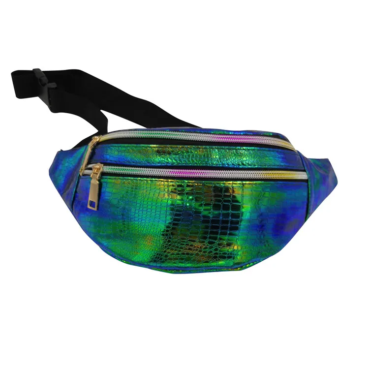 

Waist Bag Casual Women Shiny Holographic Fanny Pack Bum Bag, Picture