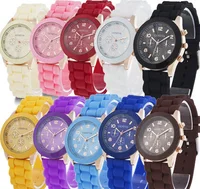 

Hot Sales Geneva Brand Silicone Women Watch Ladies Fashion Dress Quartz Wristwatch Female Watch