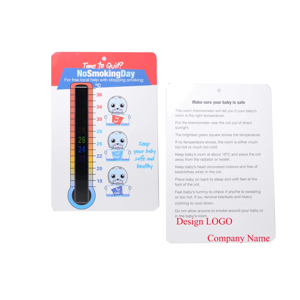 Oem Liquid Crystal Thermochromic Strip Room Thermometer Card Buy Card