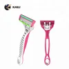 KL-R549L pink private label razor blades pivoting hand for lady 5 disposable razor
