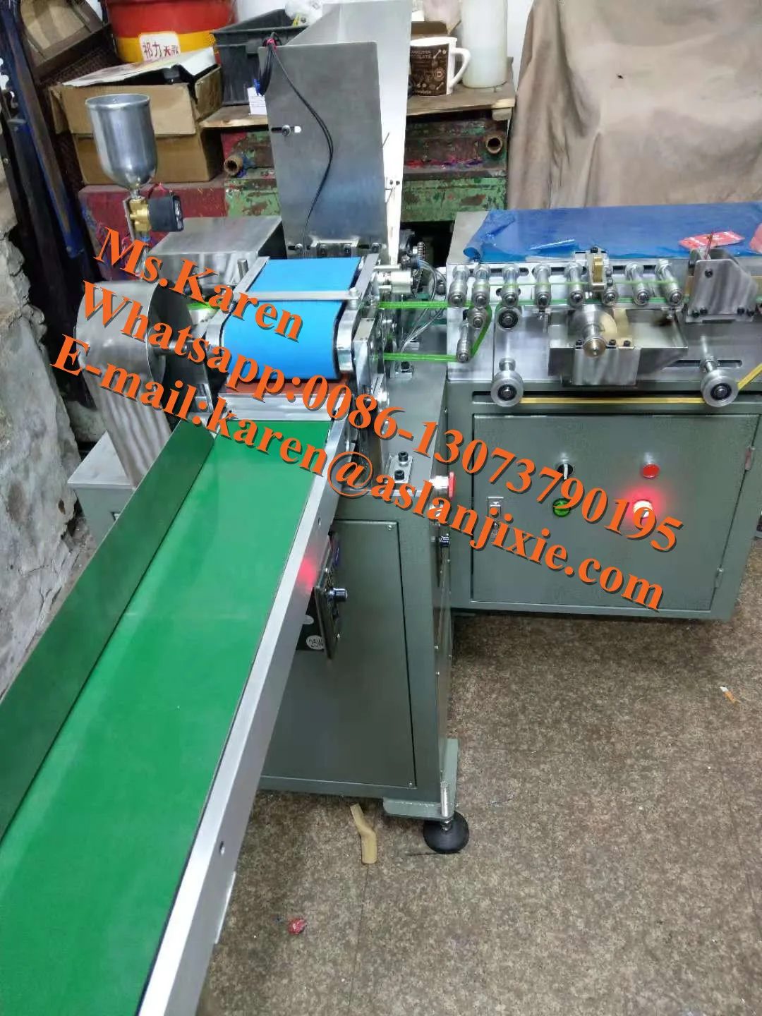 Wax Crayon Wrapper / Oil Crayon Label Machine / Crayon Wrapping Labelling Machine Bottle