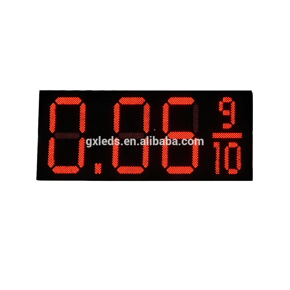 [Ganxin]Electric led gas price sign display gas station price led signs