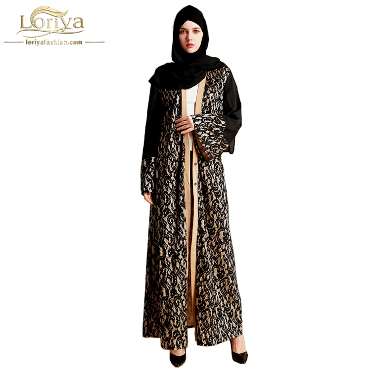

Best selling kaftan maxi muslim turkish kaftan dress islamic clothing fashion dubai, Black