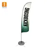 Outdoor advertising beach feather flag with base + pole