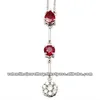 white gold real diamond inpressure setting with ruby to complete the look of long pendant